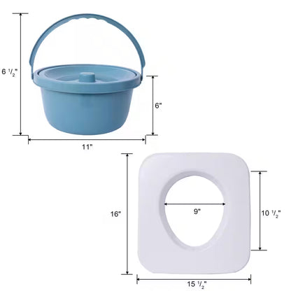 4 in 1 Bedside Commode Chair, Toilet Seat Transport Shower Wheelchair