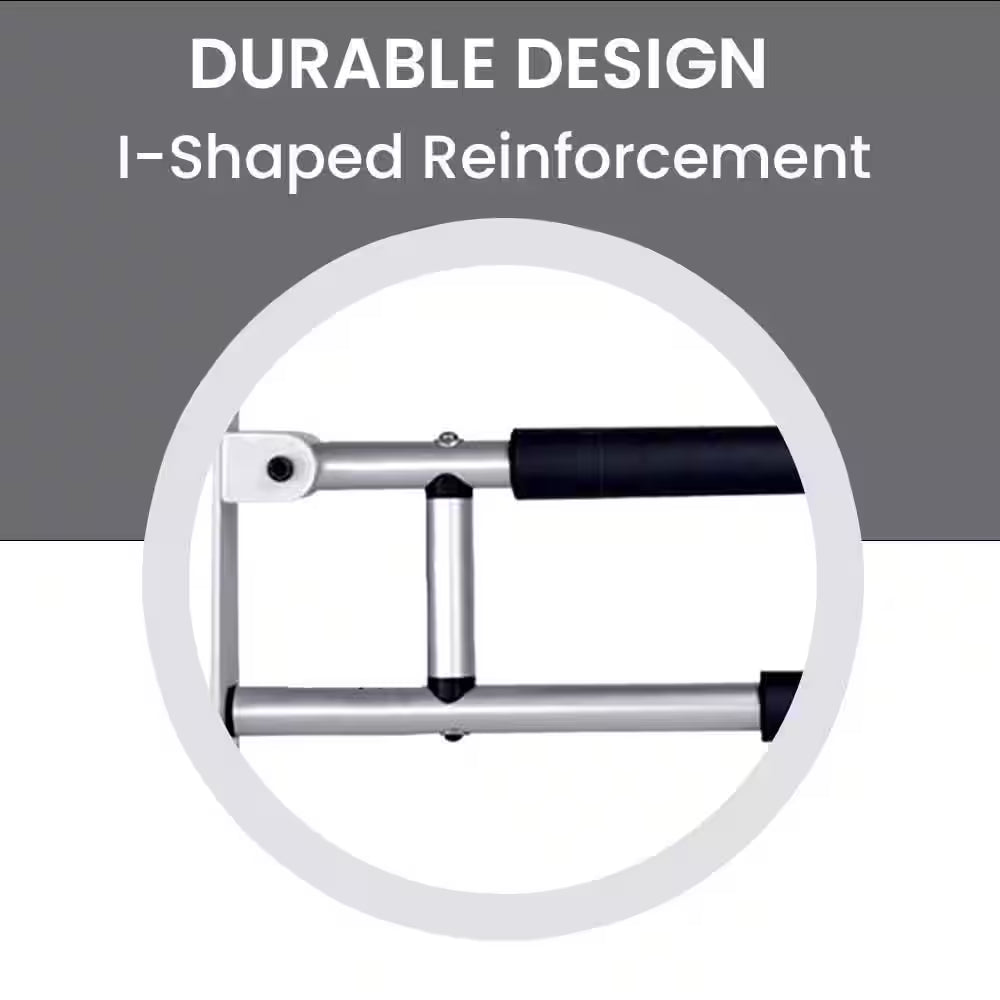 23.6 In. Hand Support Rail, Toilet Handrails Bathroom Safety Bar for Seniors, Elderly, Disabled in Aluminum Silver