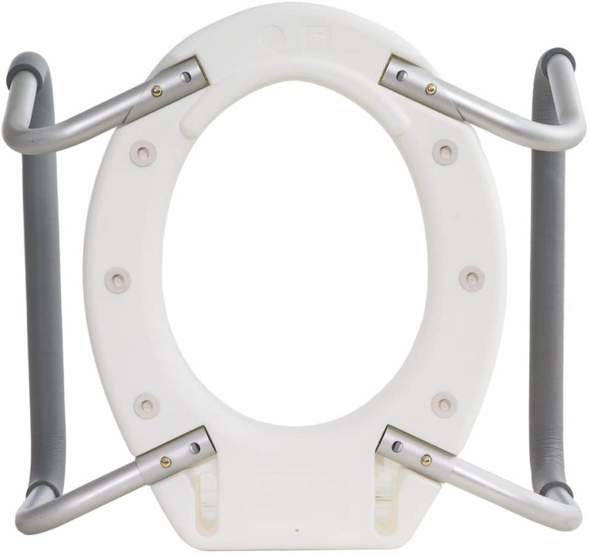 Raised Toilet Seat with Arms, Elongated for Elderly Handicap Bathroom Riser Lift