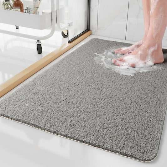 Non Slip Shower Mat 17"X30" PVC Loofah Shower Mats for Bathtub Quick Drying Shower Floor Mat with Comfortable Textured Surface - Easy Cleaning