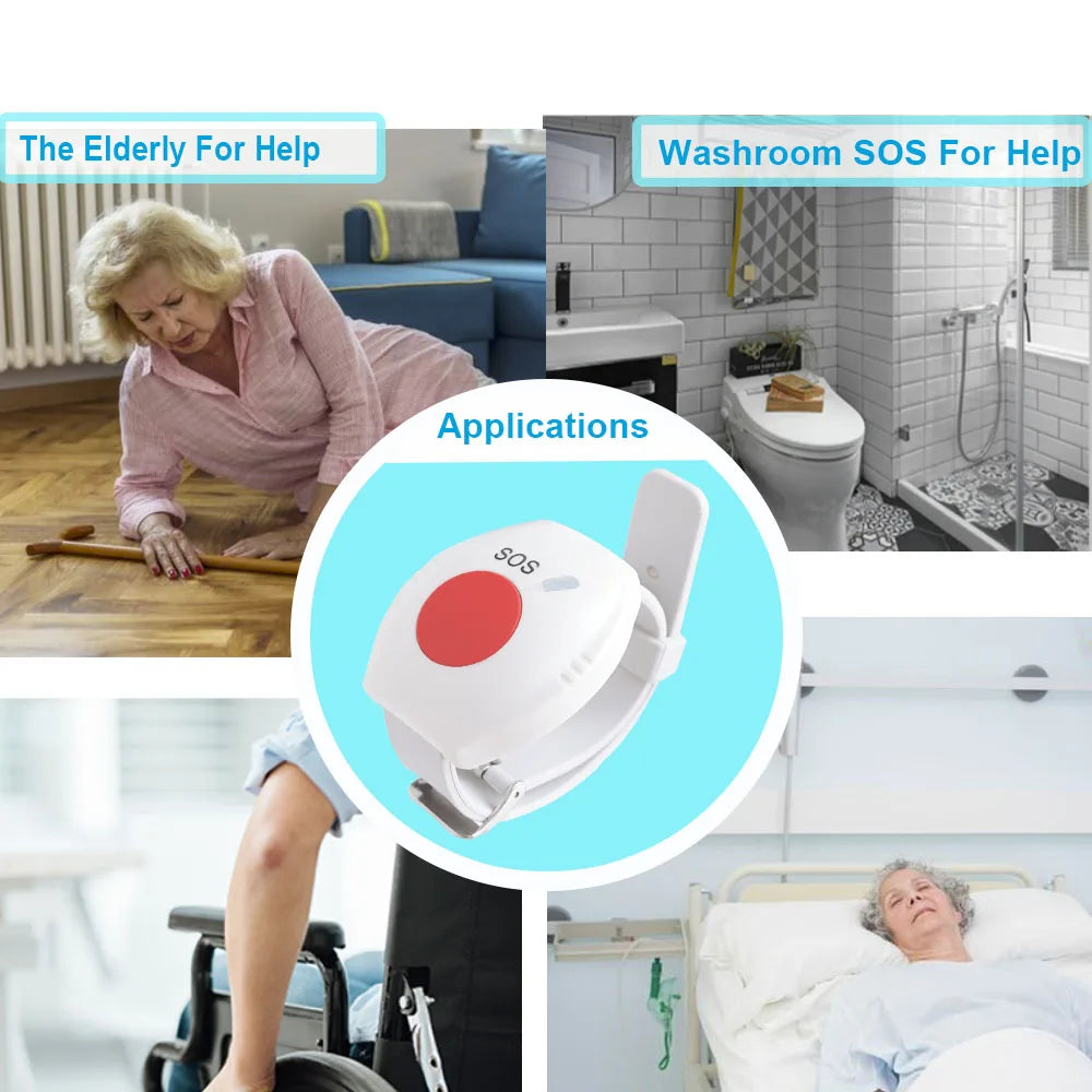 Wireless Wifi Elderly Caregiver Pager SOS Call Button