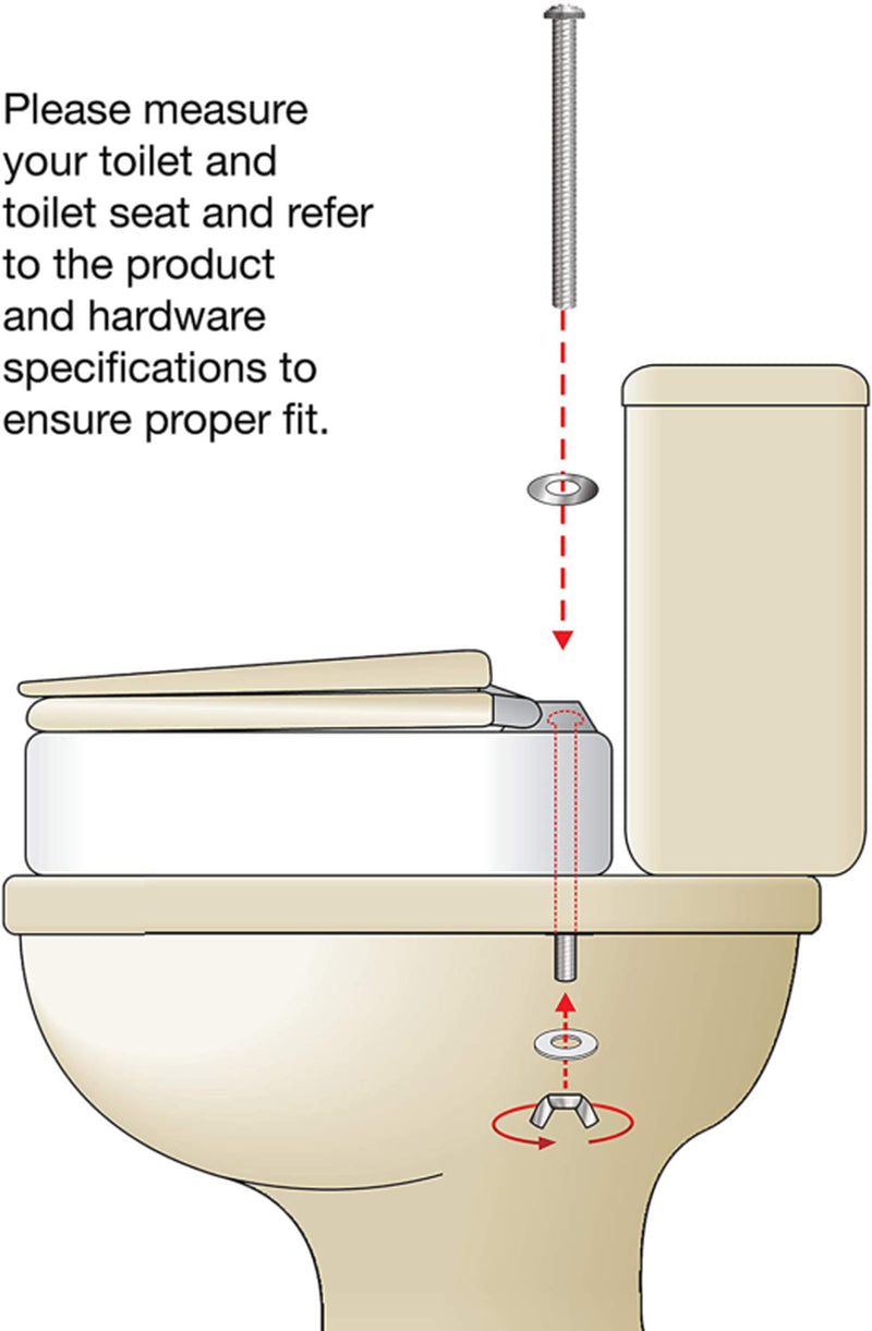 Raised Toilet Seat with Arms, Elongated for Elderly Handicap Bathroom Riser Lift