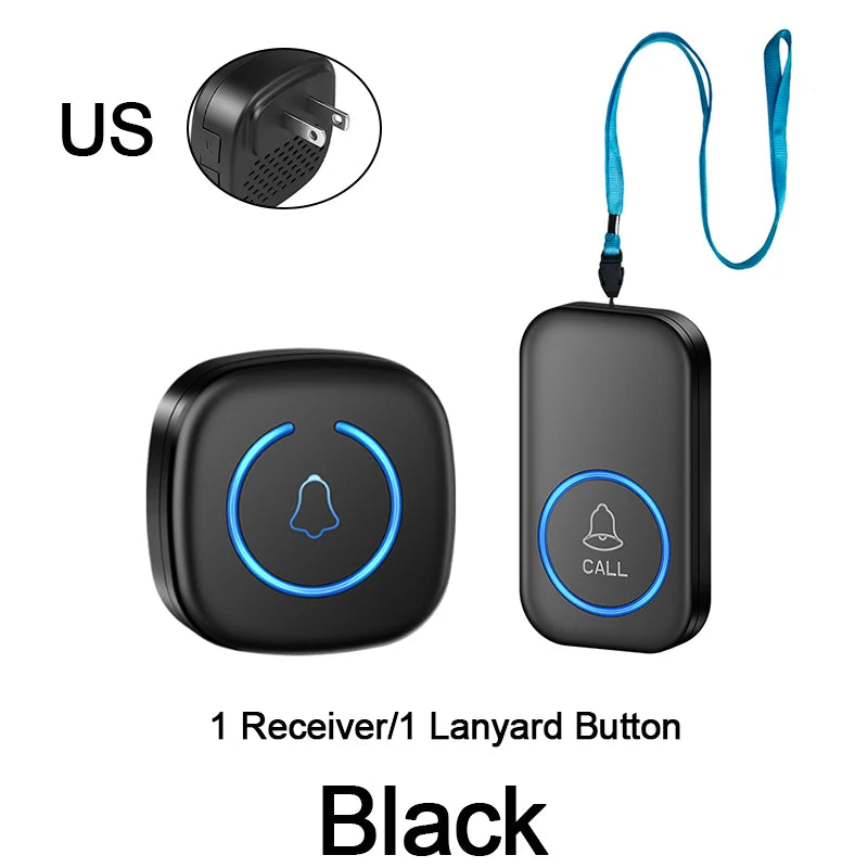Wireless Lanyard Elderly Pager Smart SOS Call Button Paramedic Pager Emergency Call Button for Kid Elderly Patient Advanced Care
