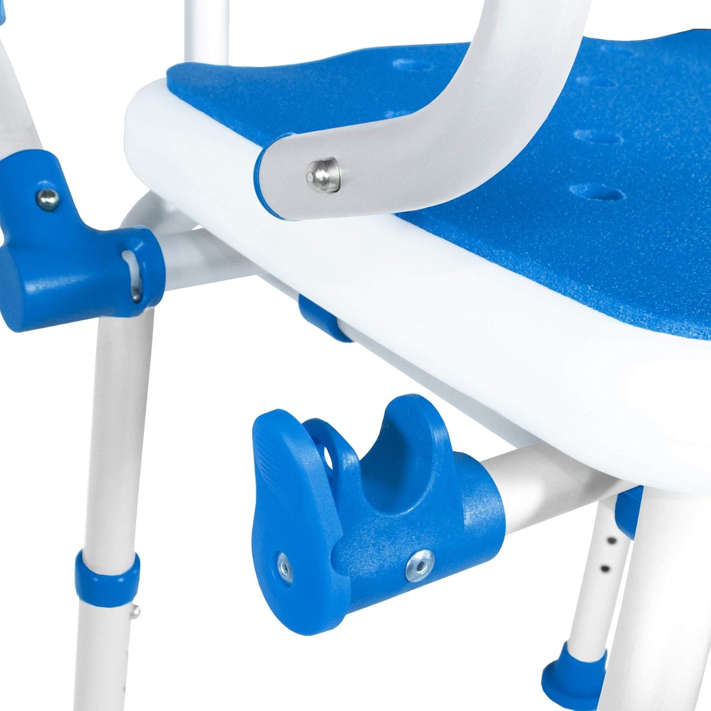 Shower Safety Chair, Bath Bench with Backrest, Swing Arms, Adjustable Height, Medical Senior Support, Foam Padded