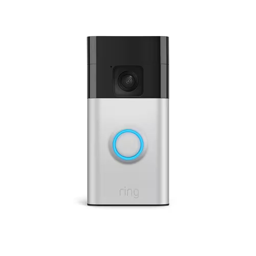 Battery Doorbell with Head-To-Toe HD Video, Live View with 2-Way Talk, and Motion Detection and Alerts - Satin Nickel