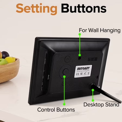 Digital Alarm Clock for Dementia Seniors with Date and Day of Week, Voice Announcement Time, Black