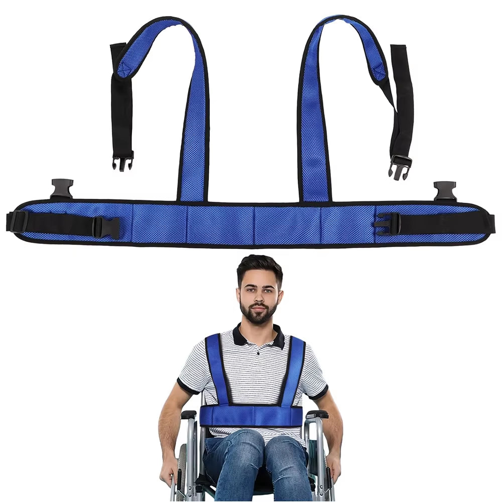 Wheelchair Waist Strap Belt Breathable Elderly Wheelchair Anti-Fall Azimuth Support Fixing Straps Nursing Band for Elderly