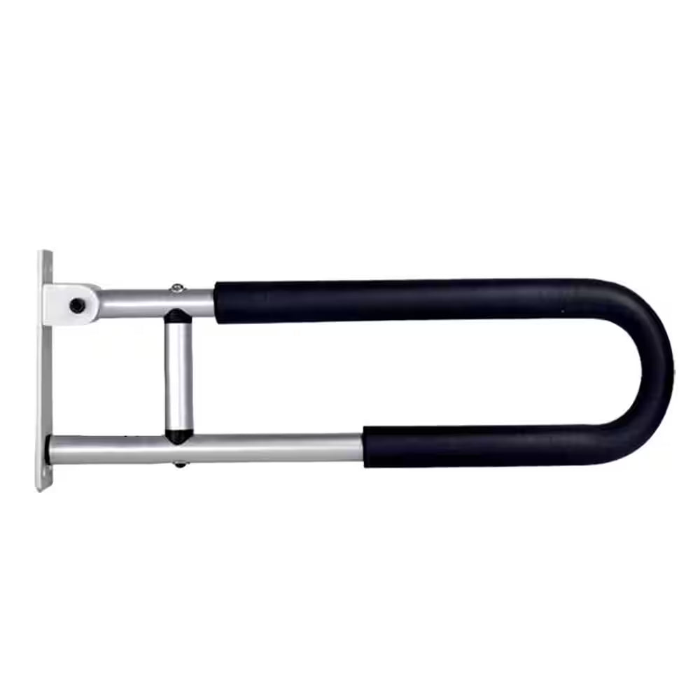23.6 In. Hand Support Rail, Toilet Handrails Bathroom Safety Bar for Seniors, Elderly, Disabled in Aluminum Silver