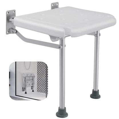 Folding Shower Seat, Wall Mounted, Folding, with Shower Head Slot & Non Slip Pads