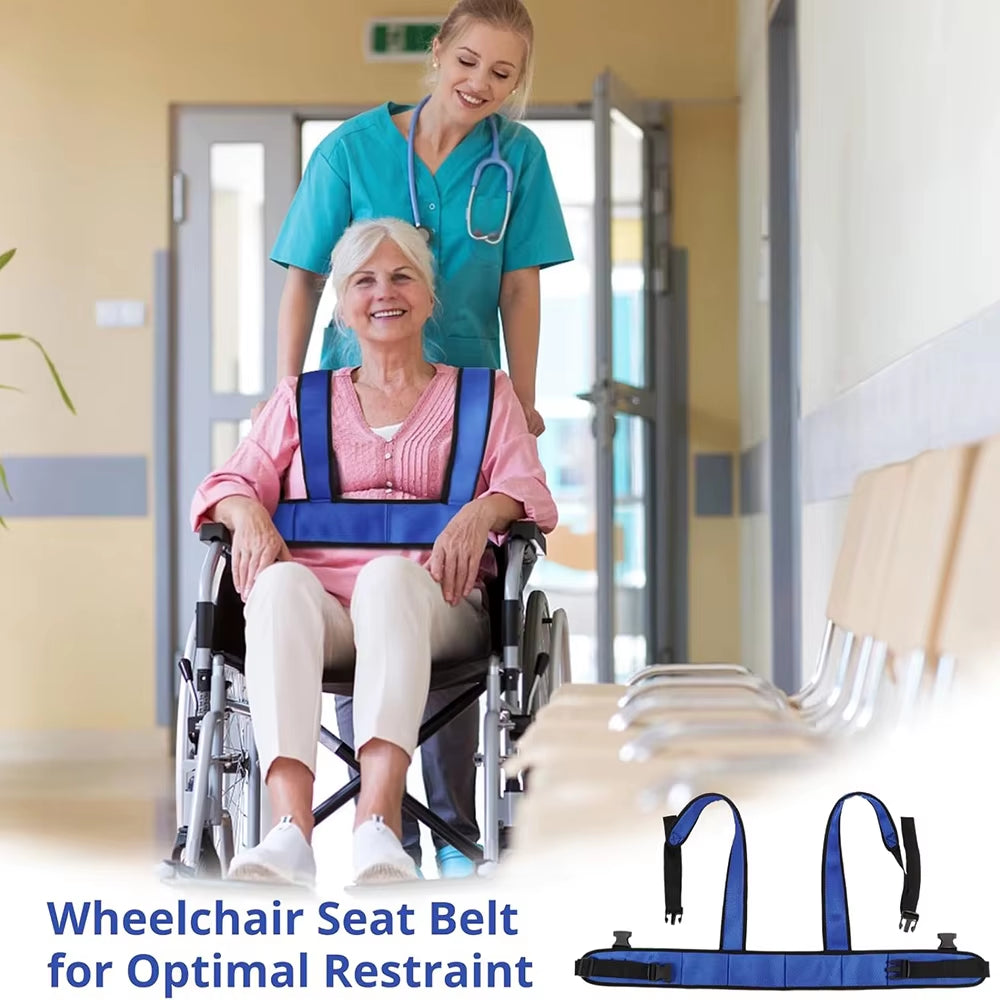Wheelchair Waist Strap Belt Breathable Elderly Wheelchair Anti-Fall Azimuth Support Fixing Straps Nursing Band for Elderly