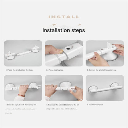 Bathroom Handrail Railing Elderly Toilet Non-Slip Safety Handle Elderly Household Toilet Drill-Free Suction Cup Handle