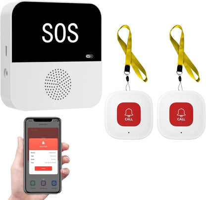 Wireless Wifi Elderly Caregiver Pager SOS Call Button