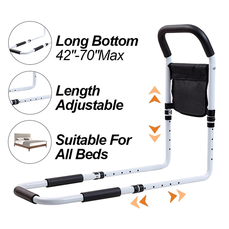Bed Guardrail for Getting Up, Fall Prevention and General Assistance