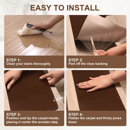 Non-Slip Carpet Stair Treads Indoor (Set of 15)