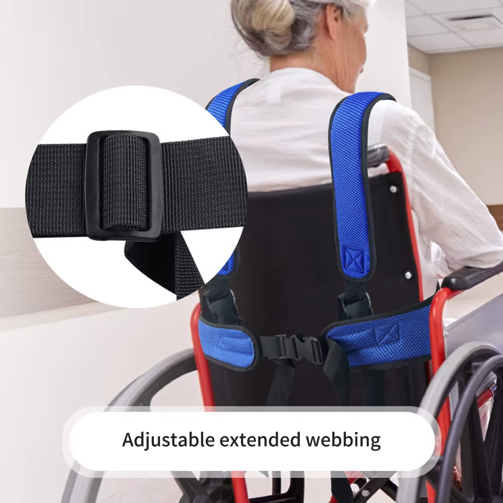 Wheelchair Waist Strap Belt Breathable Elderly Wheelchair Anti-Fall Azimuth Support Fixing Straps Nursing Band for Elderly