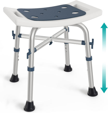 Shower Chair for inside Shower (350 Lb) - Adjustable Height, Padded Seat, Shower